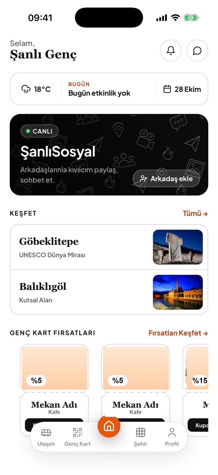 ŞanlıGenç ana sayfası: ŞanlıSosyal, keşfet ve Genç Kart fırsatları
